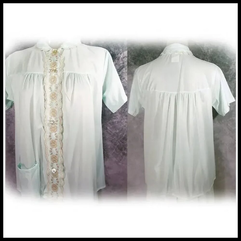 Vintage Sheer Satiny Nylon Pajamas from Philmaid, Mint Condition VFG Mid Century - Picture 9 of 13